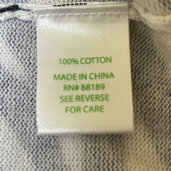 Lily Pulitzer Women’s XS Cotton Cardigan Pearly Buttons Navy White Geometric - Picture 8 of 9